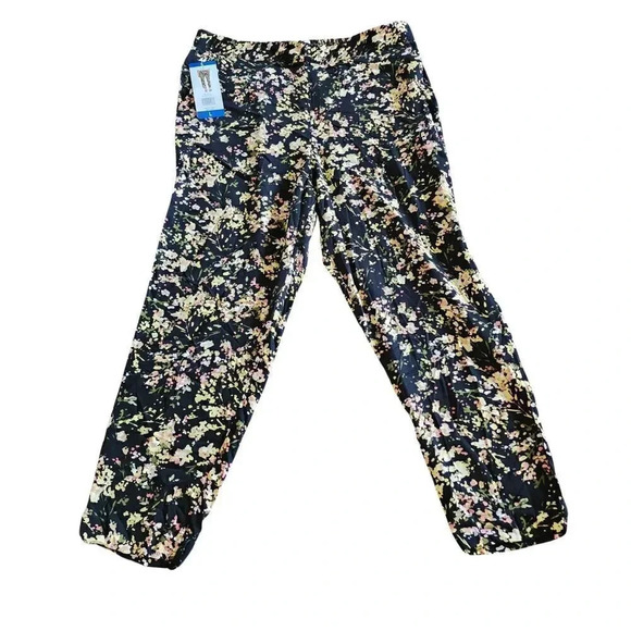 NWT Jessica Simpson Pant Women Size Large Multicolor Bouquet Splash Pull On - Picture 11 of 11